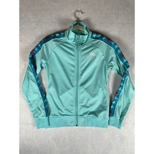 Kappa Womens Teal Blue Omini Logo Tape Full Zip Track Jacket XS Sportswear